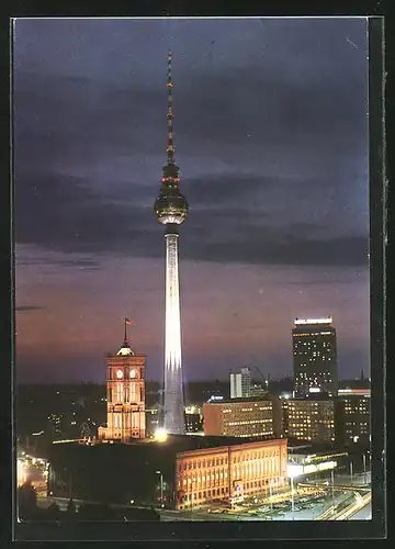 AK Berlin, Fernsehturm bei Nacht