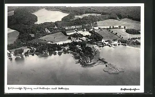 AK Eutin, Holsteinische Schweiz mit Kellersee und Ukleisee vom Flugzeug aus