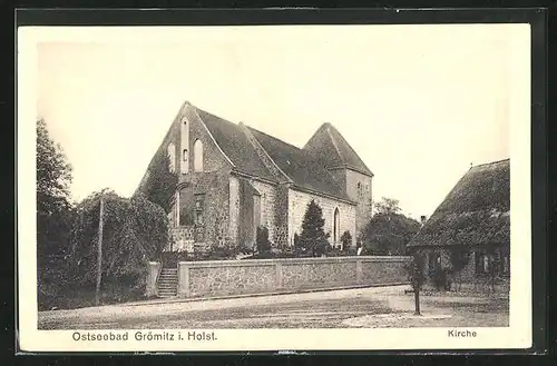 AK Ostseebad Grömitz, Blick zur Kirche