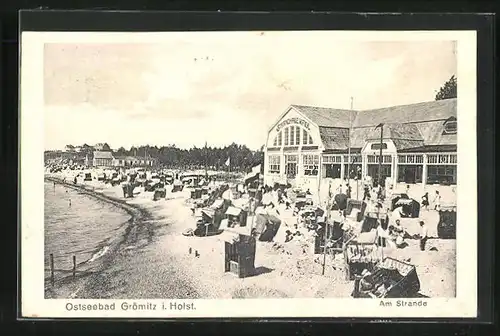 AK Ostseebad Grömitz, Strandleben