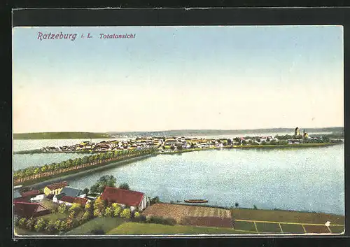 AK Ratzeburg i.L., Totalansicht aus der Vogelschau