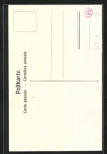 Künstler-AK Mulus 1920, Adler und Schafe als Studenten, studentische Szene