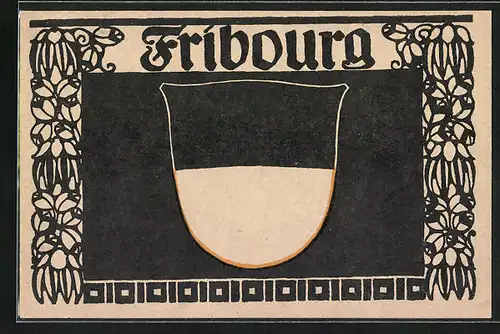 AK Schweiz, Wappen des Kanton Friburg