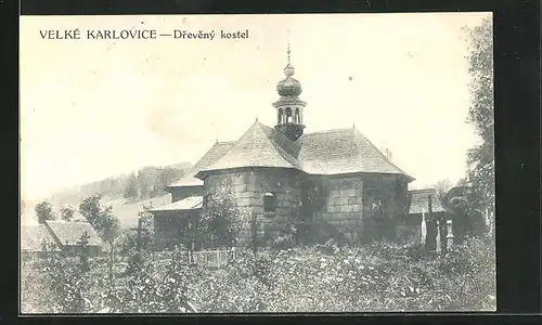 AK Velké Karlovice, Drevený kostel