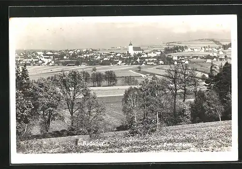 AK Rudolfov / Rudolfstadt, Totalansicht aus der Vogelschau