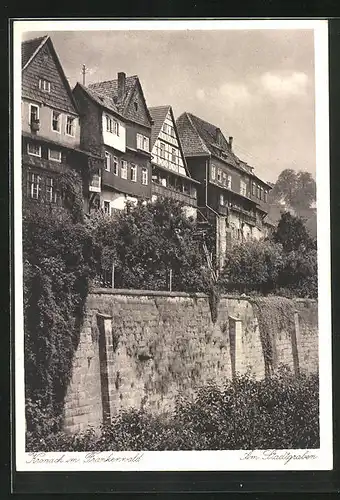 AK Kronach im Frankenwald, Partie am Stadtgraben