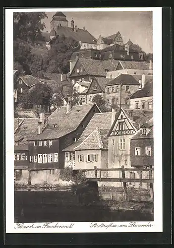AK Kronach im Frankenwald, Stadtaufbau am Steinwehr