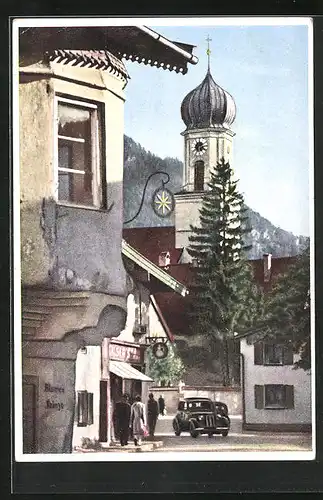 AK Oberammergau, Dorfstrasse