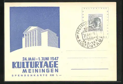 AK Meiningen, Kulturtage 24. Mai - 1. Juni 1947