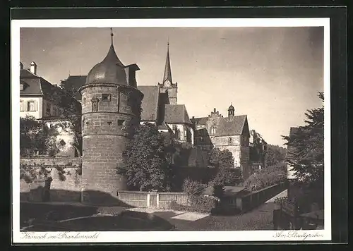 AK Kronach im Frankenwald, Partie am Stadtgraben