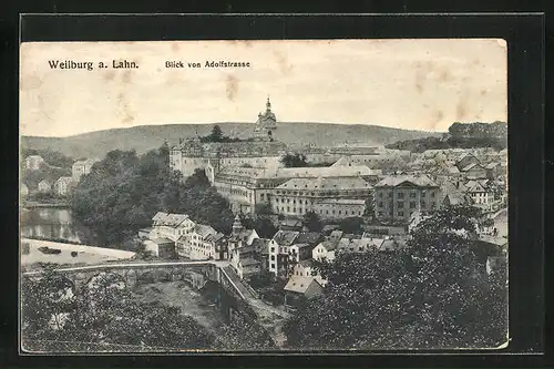 AK Weilburg a. Lahn, Blick von Adolfstrasse
