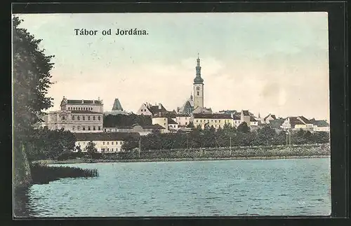 AK Tabor, Teilansicht mit Kirche