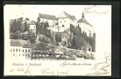 AK Bechyne, Blick zum Schloss