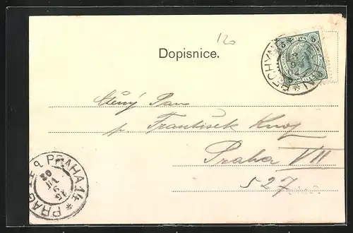 AK Bechyne, Blick zum Schloss