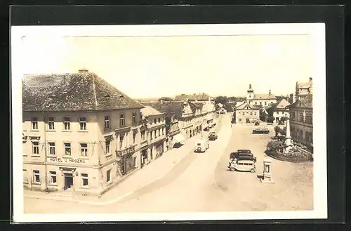 AK Mnichovo Hradiste, Namesti, Hotel U. Hroznu