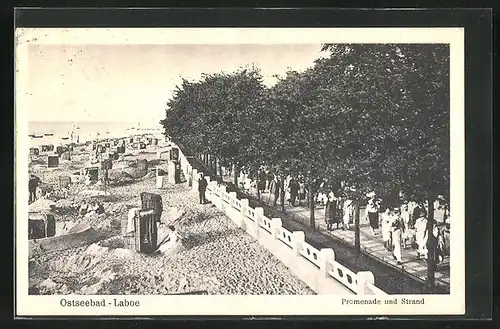 AK Ostseebad Laboe, Promenade und Strand