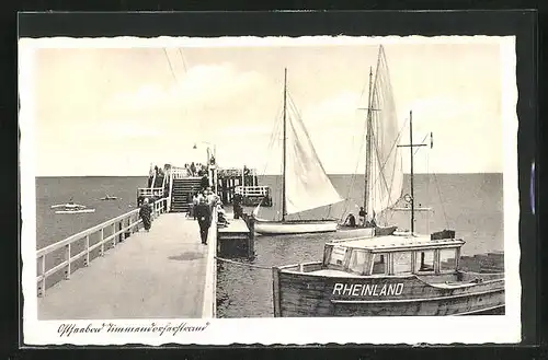 AK Ostseebad Timmendorferstrand, Landungssteg und Segelboote