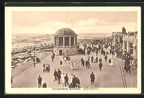 AK Nordseebad Borkum, Strandleben