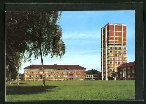 AK Nordenham, Rathaus und Wasserturm