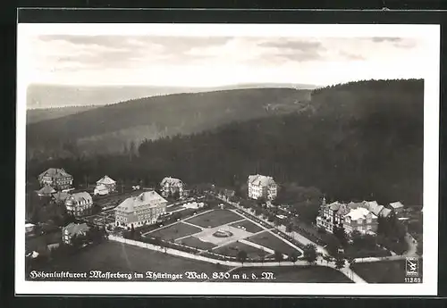 AK Masserberg im Thür. Wald, Blick auf die Villen am Waldrand, Fliegeraufnahme