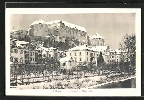 AK Tübingen, Winterbild des Schlosses