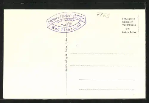 AK Bad Liebenzell, Partie am See, Terrasse des Gasthaus Löwen am See