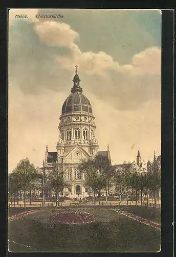 AK Mainz, Parkanlagen vor der Christuskirche