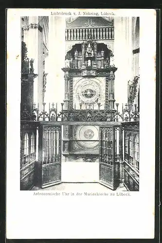 AK Lübeck, Marienkirche, die astronomische Uhr