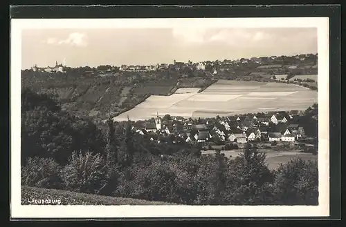 AK Langenburg, Blick auf den gesamten Ort im Tal