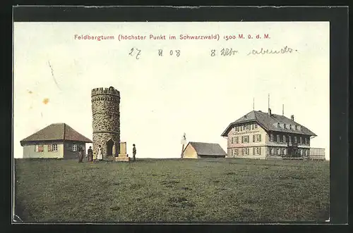 AK Feldberg im Schwarzwald, das Gasthaus am Feldbergturm