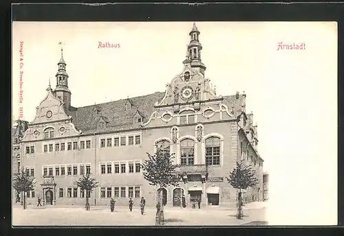 AK Arnstadt, Aussenansicht des Rathauses