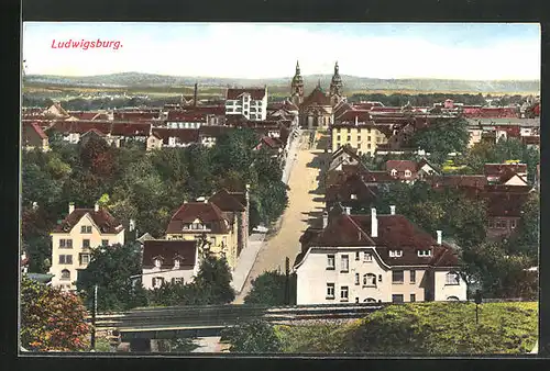 AK Ludwigsburg, Blick über die gesamte Stadt