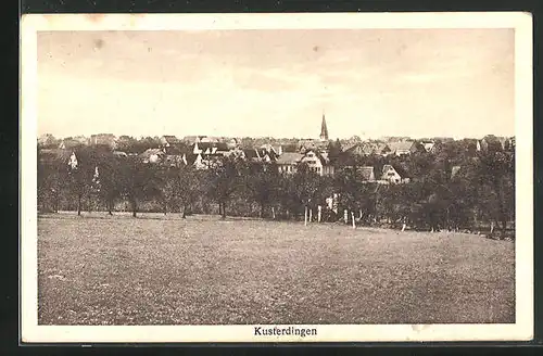 AK Kusterdingen, Panorama der Stadt von den Feldern aus