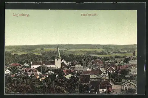 AK Lütjenburg, Totalansicht, Blick auf die Kirche