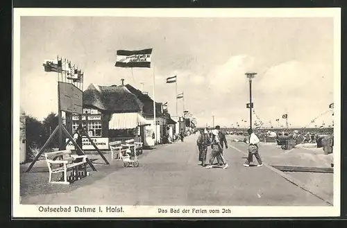 AK Dahme in Holstein, das Bad der Ferien vom Ich, Strandpavillons