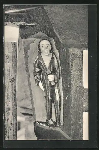 AK Wernigerode, das Rathaus, Figuren am ehemaligen Waaghause, der Sänger