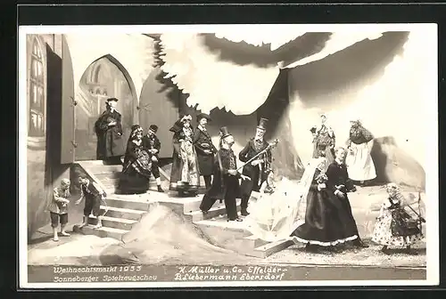 AK Schaufensterreklame von Karl Müller & Co, Sonneberger Spielzeugschau, 1933