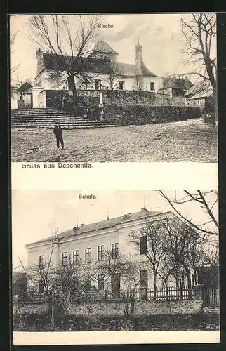 AK Deschenitz, Kirche und Schule