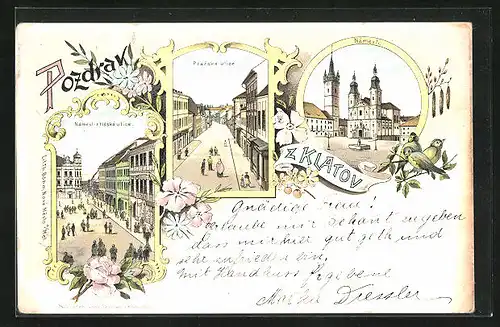 Lithographie Klatov, Námesti, Prazskáulice