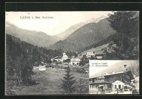 AK Landl, Gasthaus Landl J. A. Rupprechter, Totalansicht