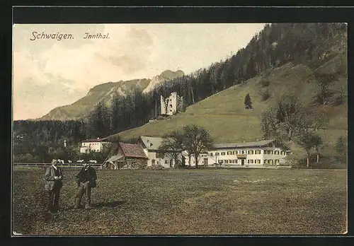 AK Erl-Schwaigen /Innthal, Teilansicht mit Ruine