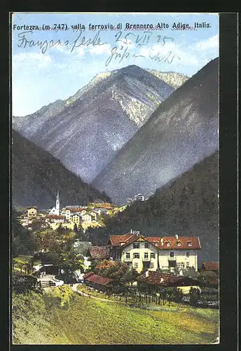 AK Fortezza, Blick auf das Dorf am Brenner