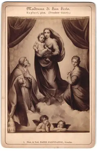 Fotografie Hanns Hanfstaengl, Dresden, Madonna di San Sisto nach Raphael