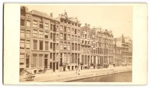Fotografie A. Jäger, Amsterdam, Water 110, Ansicht Amsterdam, Häuserfronten in der Heerengracht