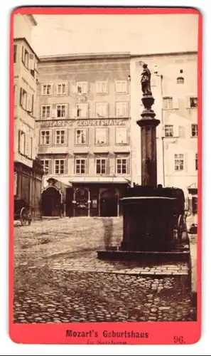 Fotografie Baldi & Würthle, Salzburg, Ansicht Salzburg, Mozart`s Geburtshaus in der Getreidegasse