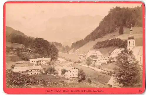 Fotografie Baldi & Würthle, Salzburg, Ansicht Ramsau, Ortsansicht mit Kirche