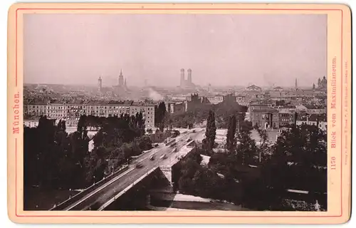 Fotografie Römmler & Jonas, Dresden, Ansicht München, Stadtansicht vom Maximilianeum gesehen