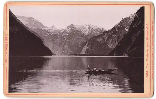 Fotografie Römmler & Jonas, Dresden, Ansicht Berchtesgaden, Königssee-Panorama vom Malerwinkel gesehen