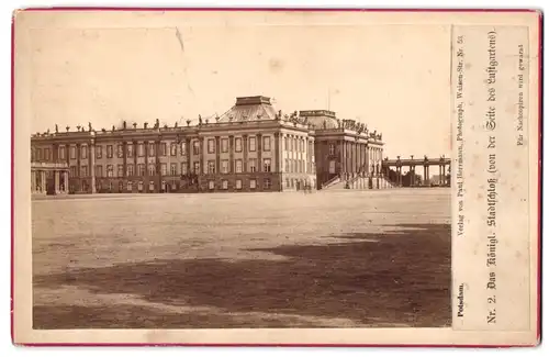 Fotografie Paul Herrmann, Potsdam, Ansicht Potsdam, Kgl. Stadtschloss gesehen von der Seite des Lustgarten's