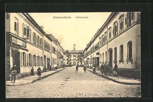 AK Germersheim, Blick in die Lilienstrasse